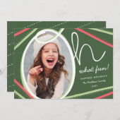 オー何のおもしろいモダンオリカラフルーブ写真 シーズンカード (正面/裏面)