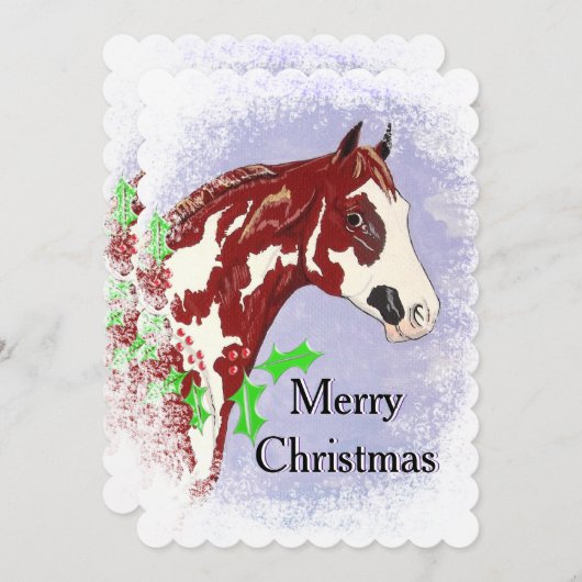 オー絵を描バーホース(クリスマス) シーズンカード (正面/裏面)