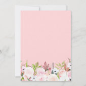 オー·ガール|フローラベビーシャワーの招待 招待状 (裏面)