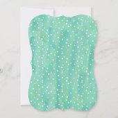 オー ベイビー ミントグリーン ウォーターカラー ベイビー シャワー 招待状 (裏面)
