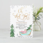 オーwhatおもしろいウィンターホリデーパーティー招待状 招待状 (スタンド正面)