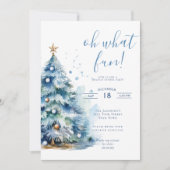 オーwhatおもしろいクリスマスホリデーディナーパーティー 招待状 (正面)