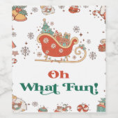 オーwhatおもしろいクリスマス誕生日メッセージカードワインラベル ワインラベル (シングルラベル)
