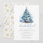 オーwhatおもしろいブルーフェスティバルホリデーディナーパーティー 招待状 (正面/裏面)