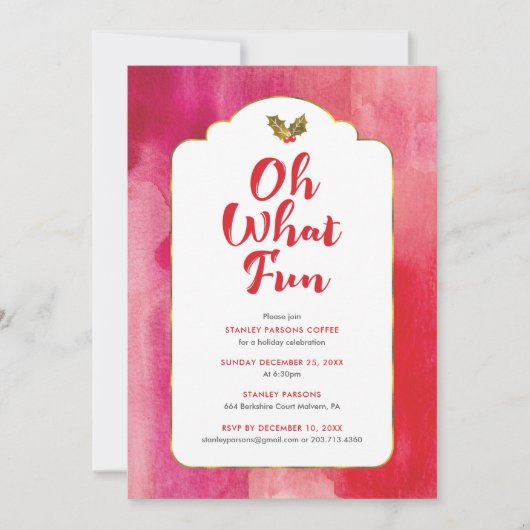 オーwhatおもしろいホリデーパーティー招待状 シーズンカード (正面)