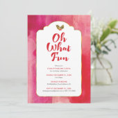 オーwhatおもしろいホリデーパーティー招待状 シーズンカード (スタンド正面)