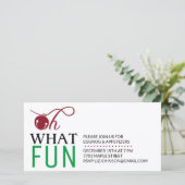 オーwhatおもしろいホリデーパーティー招待状 セーブザデート (スタンド正面)