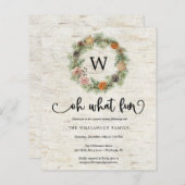 オーwhatおもしろいリースバジェットホリデーパーティー招待状 (正面/裏面)