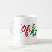 オーwhatおもしろい – 陽気なホリデーマグ コーヒーマグカップ (正面左)