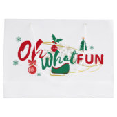 オーwhatおもしろい – 陽気な休日抱き枕 ラージペーパーバッグ (裏面)