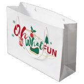 オーwhatおもしろい – 陽気な休日抱き枕 ラージペーパーバッグ (裏面アングル)