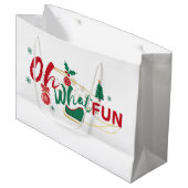 オーwhatおもしろい – 陽気な休日抱き枕 ラージペーパーバッグ (正面アングル)