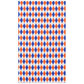 オ伝統的アーガイルレ名門私立校風のンジとブルー テーブルクロス (正面)