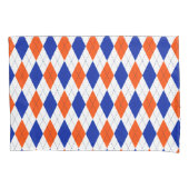 オ伝統的アーガイルレ名門私立校風のンジとブルー 枕カバー (正面)