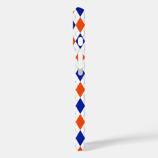 オ伝統的アーガイルレ名門私立校風のンジとブルー Case-Mate iPhoneケース (裏面 / 左)