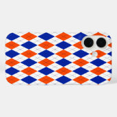 オ伝統的アーガイルレ名門私立校風のンジとブルー Case-Mate iPhoneケース (裏面 (横))