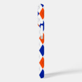 オ伝統的アーガイルレ名門私立校風のンジとブルー Case-Mate iPhoneケース (裏面 / 左)