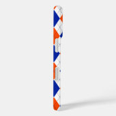 オ伝統的アーガイルレ名門私立校風のンジとブルー Case-Mate iPhoneケース (裏面 / 右)