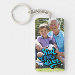 オ最高のパ・エバー |グランドパ写真 キーホルダー