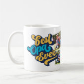 オ最高のパ・エバー |グランドパ写真 コーヒーマグカップ (左)