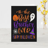 オ最高のレンジと紫でハロウィーン カード (黄色い花)