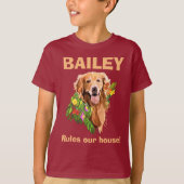 オ犬の名前と写真をカスタマイズTシャツ Tシャツ (正面)