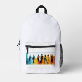 "オ独占的ンライン販売： [革目当て] – 限定T プリントバックパック (正面)