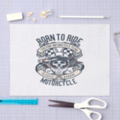 オ生まれートバイに乗る 薄葉紙 (クラフト)