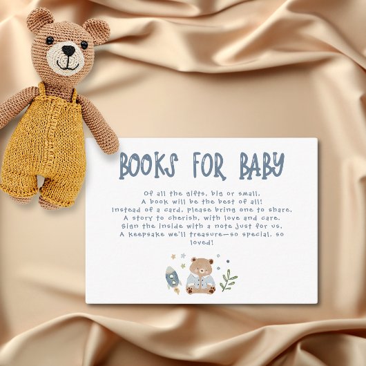 オ男のお洒落子の水色ドードルベビーシャワー エンクロージャーカード