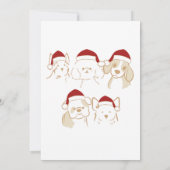 オ男の子のかわいこちゃん子犬クリスマスハウリデーベビーシャワー 招待状 (裏面)