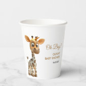 オ男の子ベビーキリンかわいい男の子ベイビーシャワー 紙コップ (裏面)