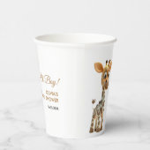 オ男の子ベビーキリンかわいい男の子ベイビーシャワー 紙コップ (右)