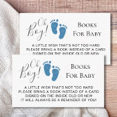 オ男の子ベビー足本ベビー赤ちゃんシャワー エンクロージャーカード