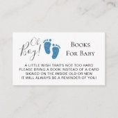 オ男の子ベビー足本ベビー赤ちゃんシャワー エンクロージャーカード (正面)