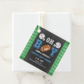 オ男の子ボルすごいフットボール赤ちゃんシャワー フェイバータグ (インサイチュ)