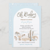 オ男の赤ちゃんシャワー 招待状 (正面/裏面)