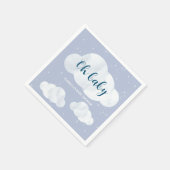 オ男の赤ちゃんブルークラウドスカイスターベイビーシャワー スタンダードカクテルナプキン (角)