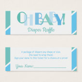 オ男の赤ちゃんブルーモダンタイポグラフィおむつラッフル (正面&裏面)