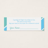 オ男の赤ちゃんブルーモダンタイポグラフィおむつラッフル (裏面)