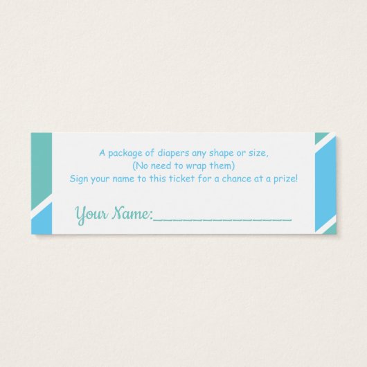 オ男の赤ちゃんブルーモダンタイポグラフィおむつラッフル (裏面)