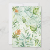 オ男の赤ちゃん動物エレガント赤ちゃんシャワー 招待状 (裏面)