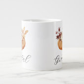 オ秋の誕生日コーヒーマグ 名前入り ジャンボコーヒーマグカップ (正面)