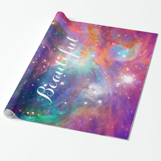 オ素晴らしリオン星輝く雲「美しい」 ラッピングペーパー (アンロールド)