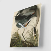 オ素晴らしードボンのアメリカ鳥のブルーヘロン スクエア壁時計 (傾斜)