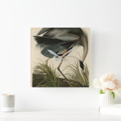 オ素晴らしードボンのアメリカ鳥のブルーヘロン スクエア壁時計 (ホーム)