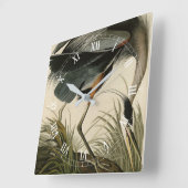 オ素晴らしードボンのアメリカ鳥のブルーヘロン スクエア壁時計 (傾斜)