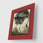 オ素晴らしードボンのアメリカ鳥のブルーヘロン スクエア壁時計 (傾斜)