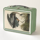 オ素晴らしードボンのアメリカ鳥のブルーヘロン メタルランチボックス (正面)