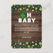 オ素朴ベビーセントパトリックの日ベイビーシャワー エンクロージャーカード (正面)