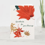 オ素朴レンジと金ゴールド与え感謝してい カード (正面)